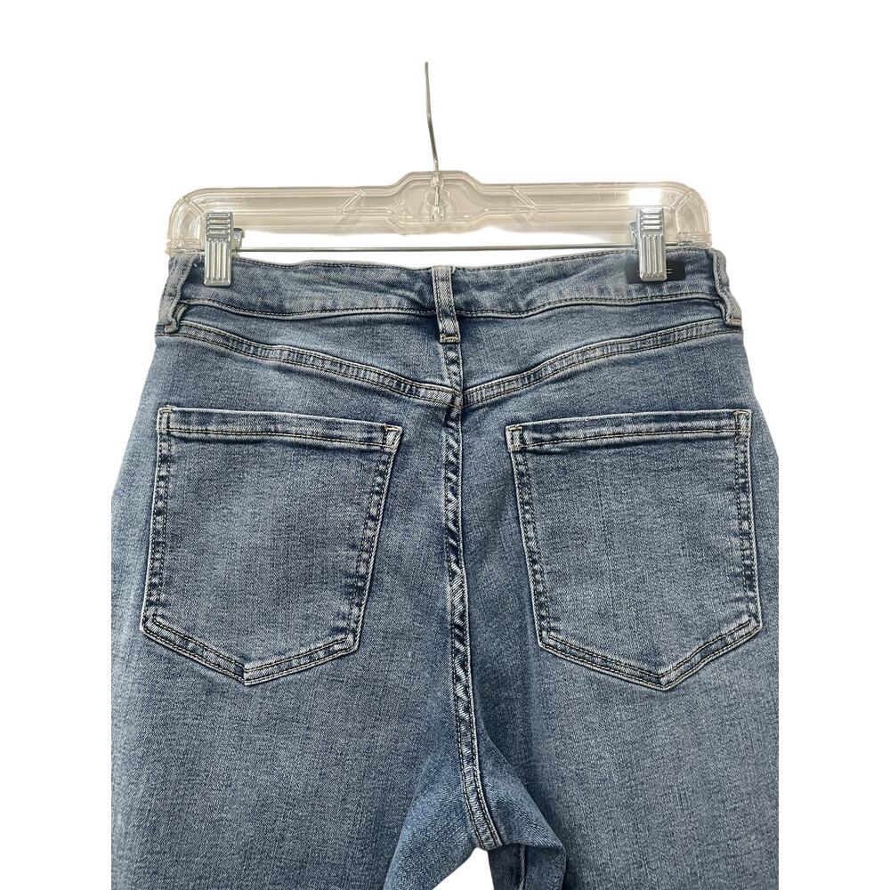Liverpool Petite Wide Leg High Rise Stretch Medium Wash Denim Jeans Size 28P - Picture 5 of 7